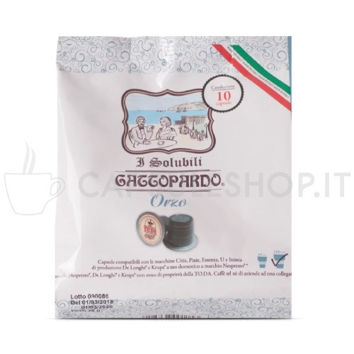 orzo in capsule compatibili Nespresso di Gattopardo Toda