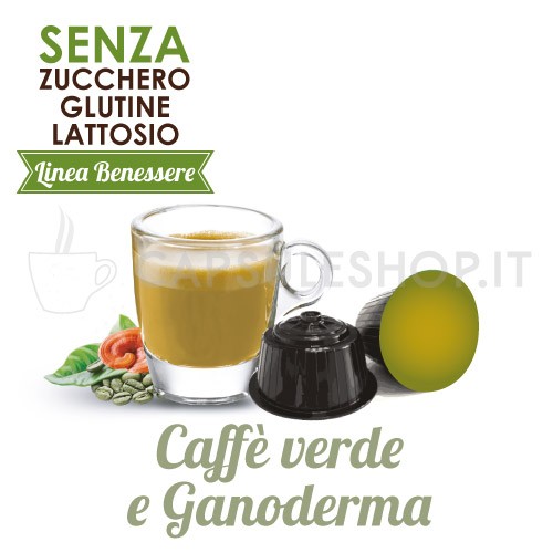 Dolce Gusto compatible capsules. green coffee and ganoderma